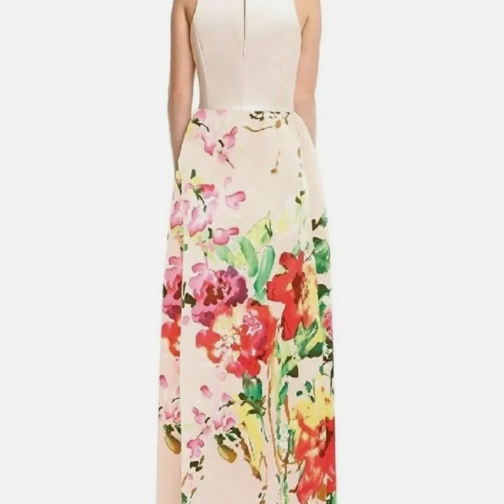 ALFRED SUNG Cream Floral Maxi Dress - Picture 2 of 6